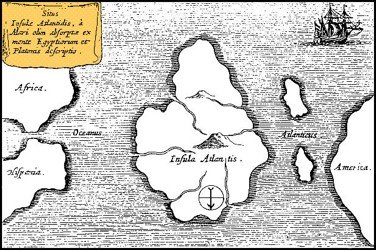 Athanasius Kircher’s map of Atlantis