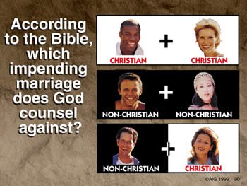 Which impending marriage does God counsel against?